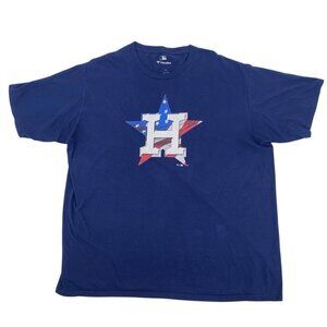 Houston Astros Men’s XXL Blue Short Sleeve Screened "BANNER WAVE" T-shirt MLB
